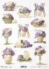 spring, Easter eggs, flower basket, vase, bouquet, violets, Easter flowers, spring flower, Ostern, Frühling, Eier, Korb, Vase, Blumenstrauß, Veilchen, Osterblumen, Frühling, Blume, Pascua, primavera, huevos, cesta, jarrón, ram